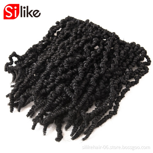 High quality BombTwist Crochet Hair Extensions T30/1B/BUG  10 Inch Crochet Twist Hair 15 Roots/Pack Spring Twist Crochet Braids
